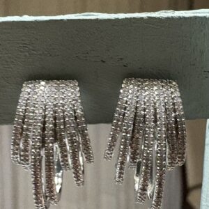 Pendiente aros circonitas