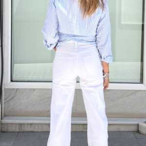 Vaquero blanco pierna recta