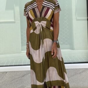 Vestido lycra fria nudo verde
