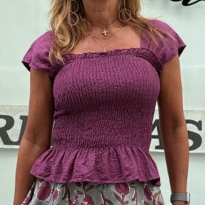 Top engomado magenta