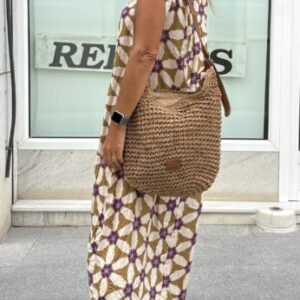 Bolso rafia asa material