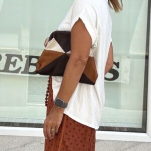 Bolso tonos ocre y marrón