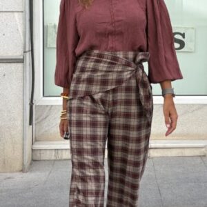 Pantalón cuadros pañuelo