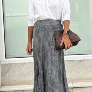 Bolso efecto piel cocodrilo marrón