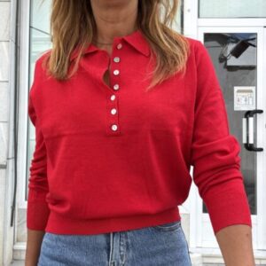 Jersey polero rojo