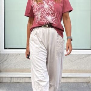 Pantalón felpa beige