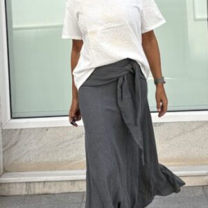 Falda bambula lazada gris