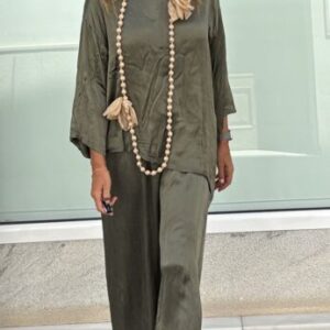 Conjunto top y pantalón verde