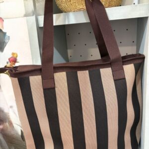 Bolso raya negro y topo