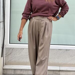 Pantalón bombacho  hebilla topo