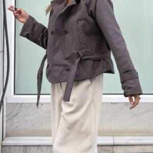 Chaqueta impermeable cuadros
