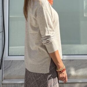 Jeersey básico suelto beige
