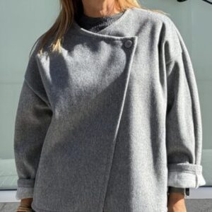 Chaqueta oversize gris claro